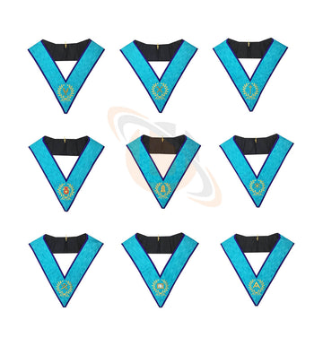 Masonic MEMPHIS MISRAIM OFFICER COLLARS Machine Embroidery Set - Set of 9 Collar - kitchcutlery
 - 1